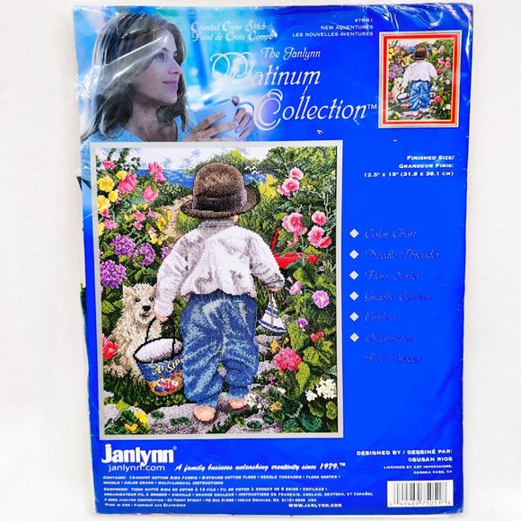 Janlynn Platinum Collection Vintage Cross Stitch Kit "New Adventures." - Picture 3 of 7